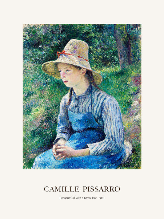 Hasır Şapkalı Köylü Kızı - Camille Pissarro