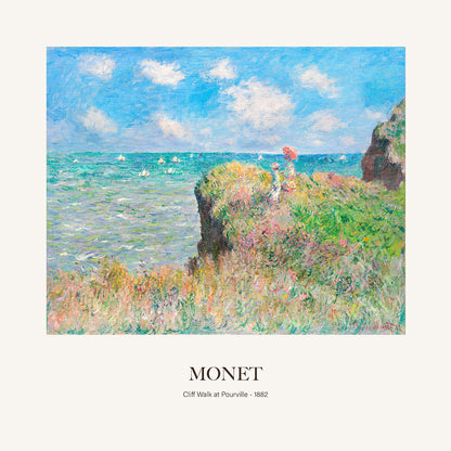 Pourville'de Uçurum Yürüyüşü - Claude Monet