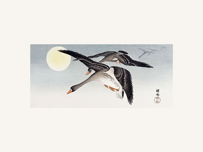 Dolunayda Kuşlar - Ohara Koson