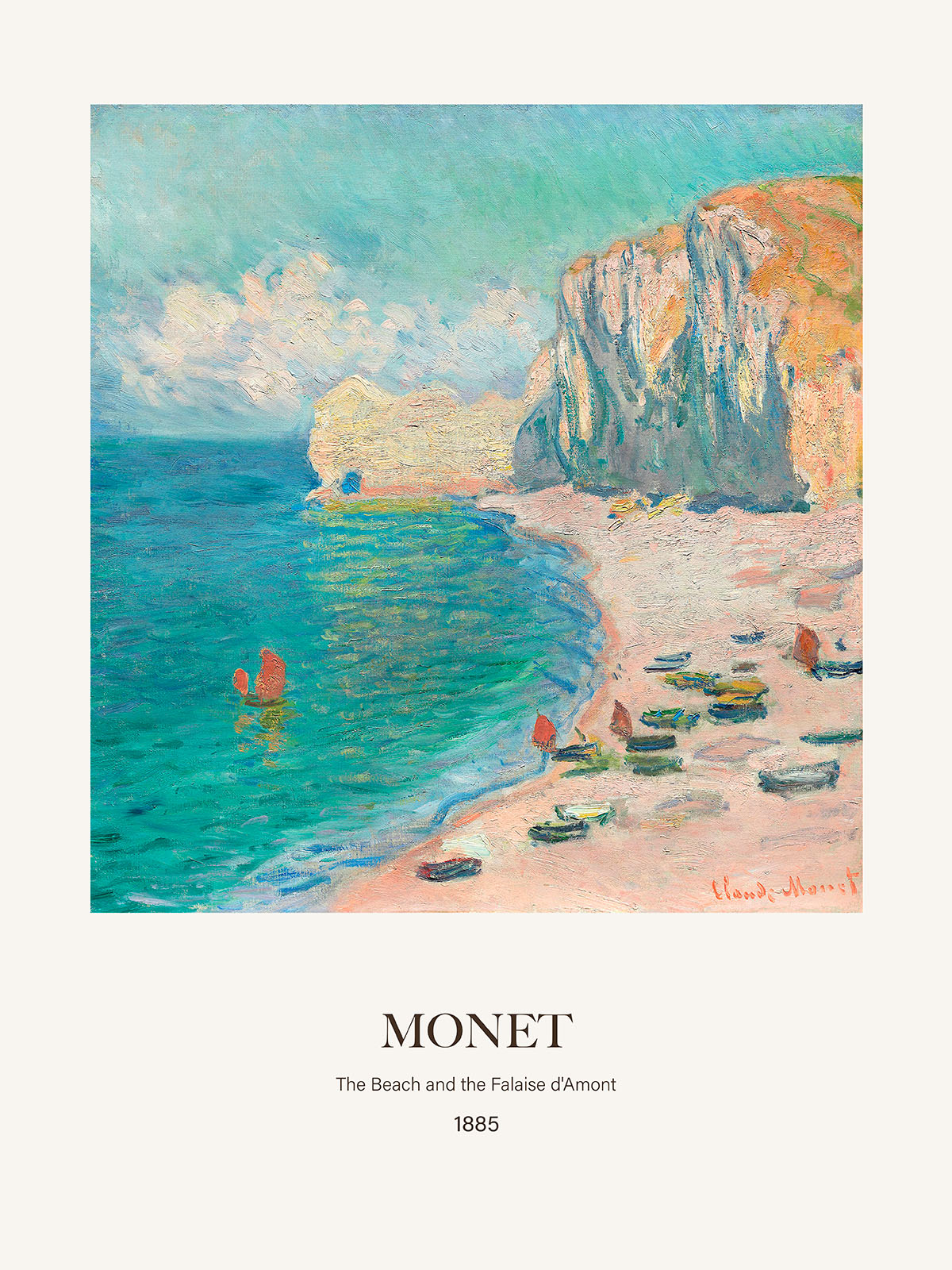 Amont Plajı ve Falezi - Claude Monet