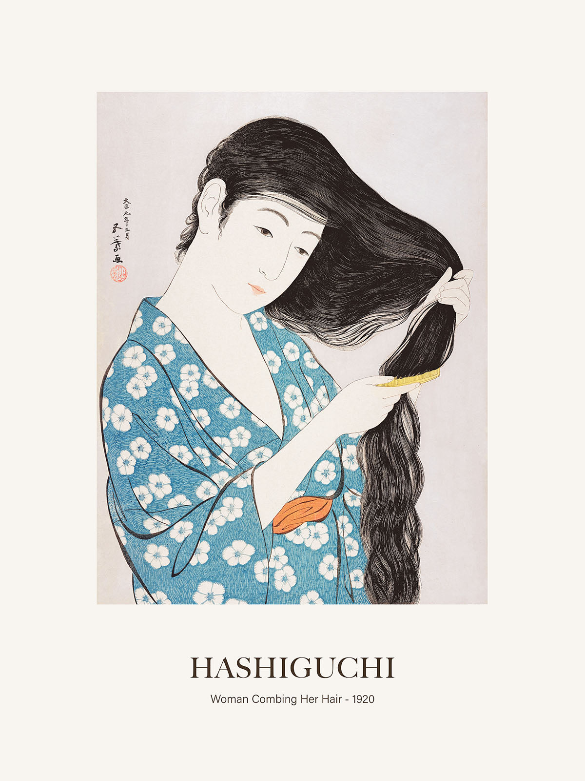Saçını Tarayan Kadın - Goyo Hashiguchi