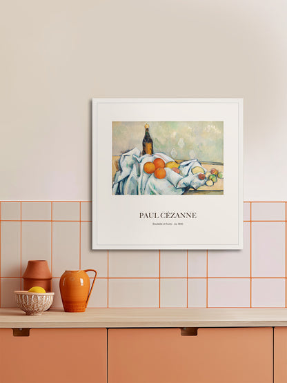 Şişe ve Meyveler - Paul Cézanne