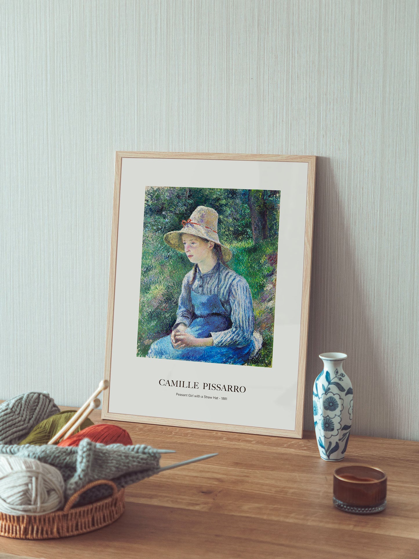 Hasır Şapkalı Köylü Kızı - Camille Pissarro