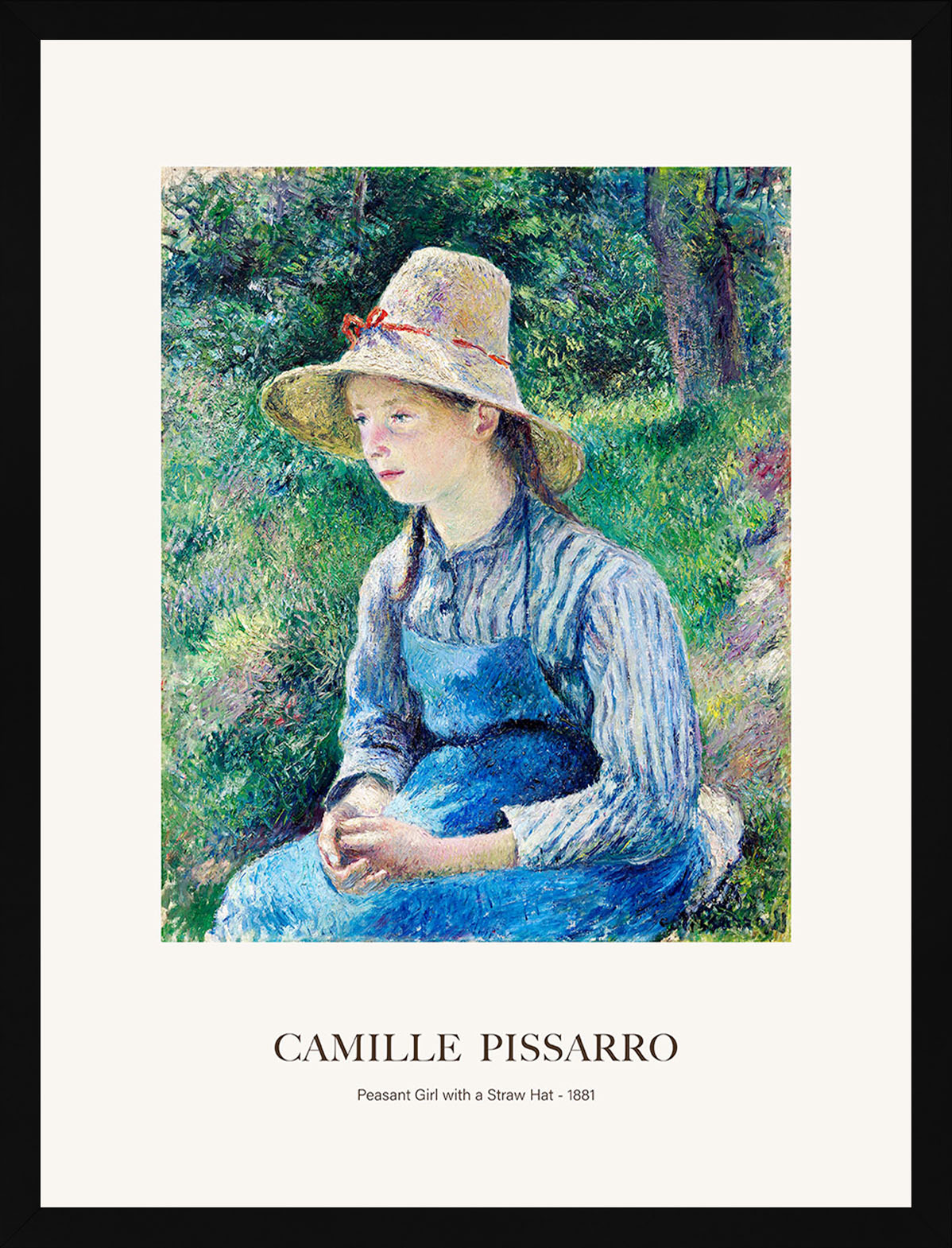 Hasır Şapkalı Köylü Kızı - Camille Pissarro