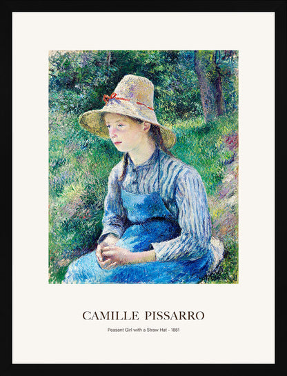 Hasır Şapkalı Köylü Kızı - Camille Pissarro