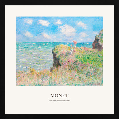 Pourville'de Uçurum Yürüyüşü - Claude Monet