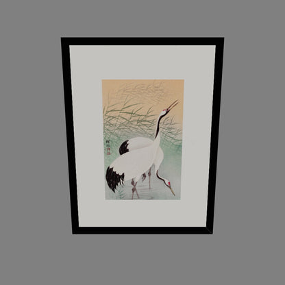 İki Turnagil (Metinsiz) - Ohara Koson