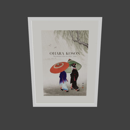 Yağmurda İki Kadın - Ohara Koson