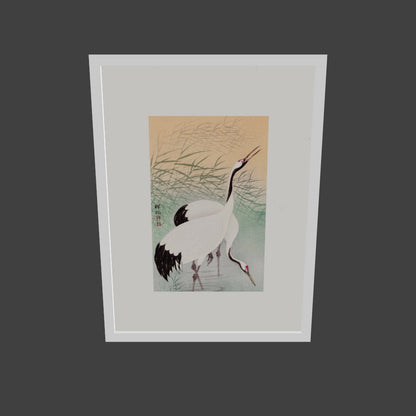 İki Turnagil (Metinsiz) - Ohara Koson
