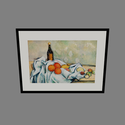 Şişe ve Meyveler - Paul Cézanne