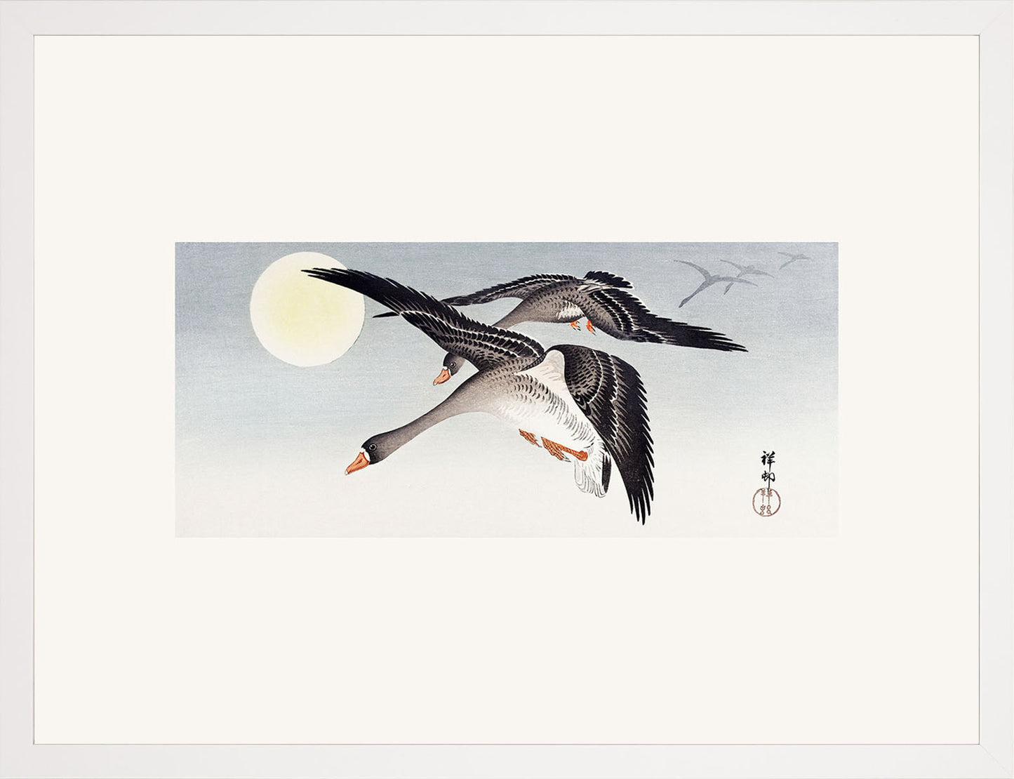 Dolunayda Kuşlar - Ohara Koson