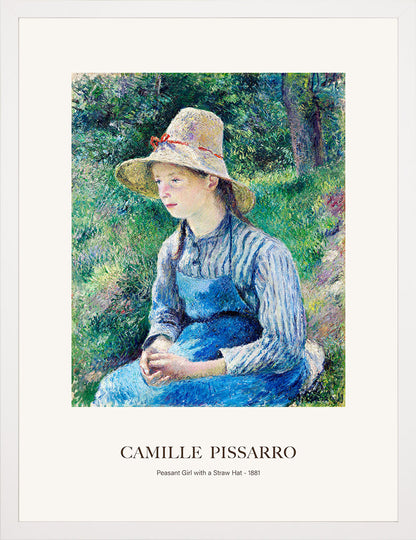 Hasır Şapkalı Köylü Kızı - Camille Pissarro