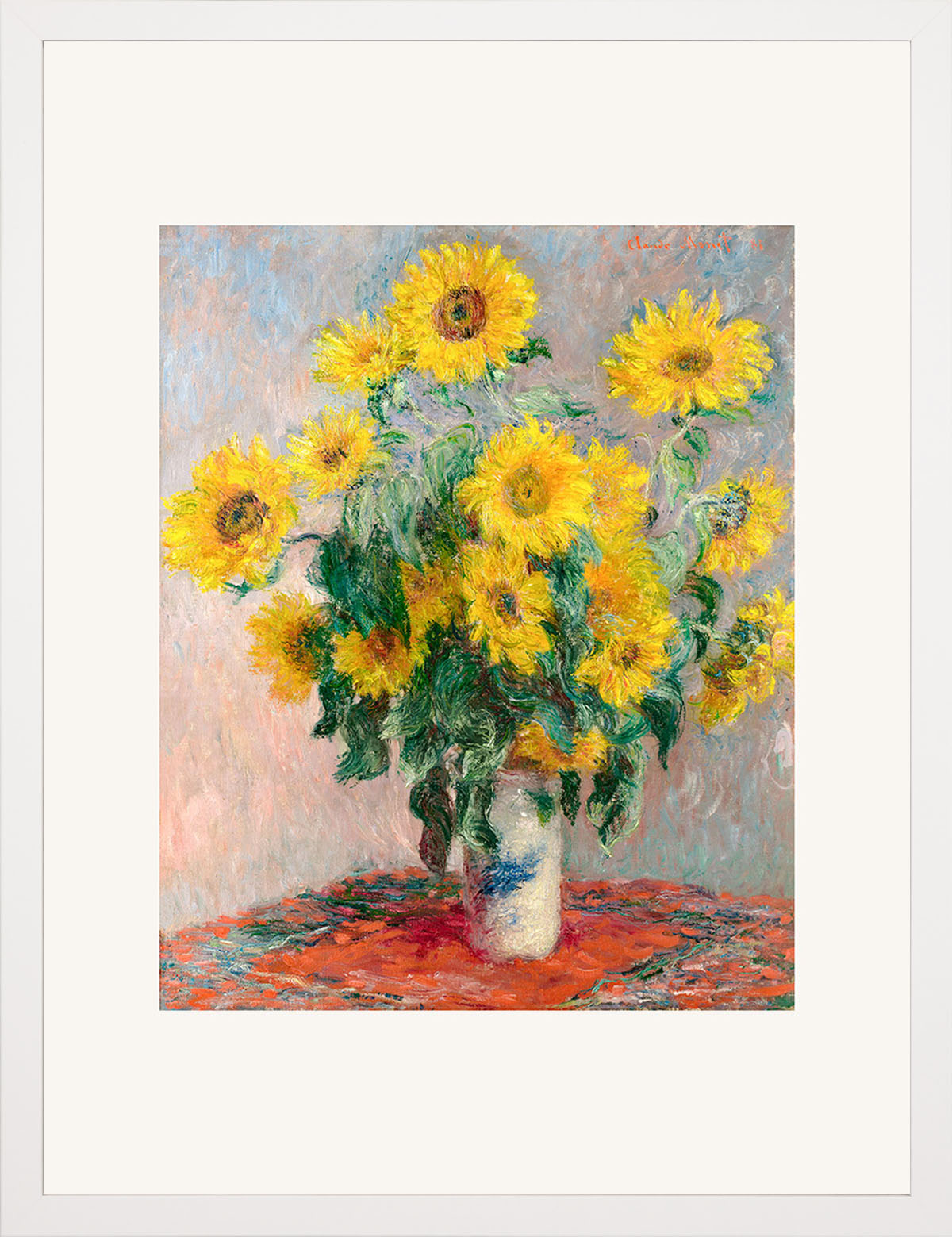 Ayçiçeği Buketi (Metinsiz) - Claude Monet