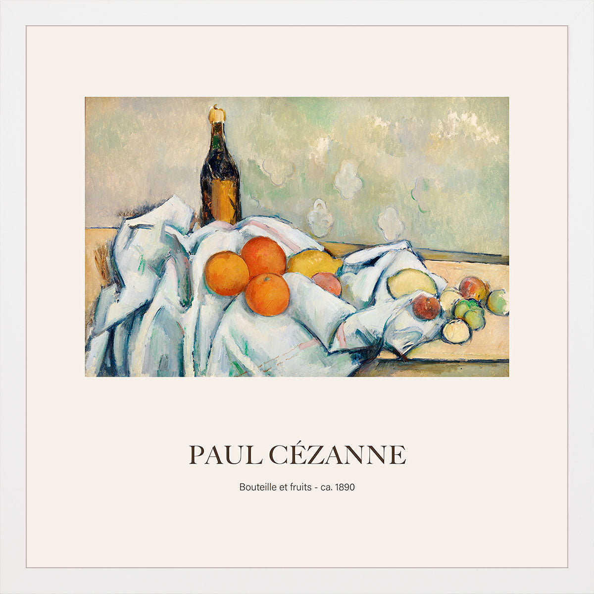 Şişe ve Meyveler - Paul Cézanne