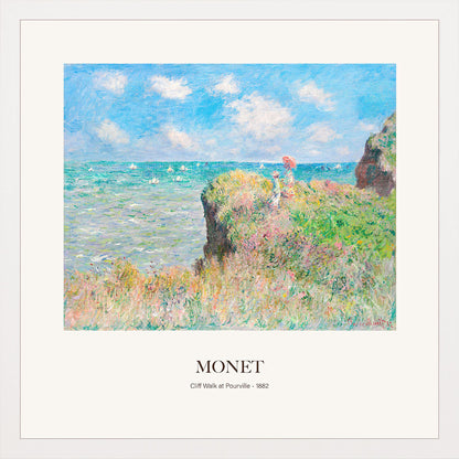 Pourville'de Uçurum Yürüyüşü - Claude Monet