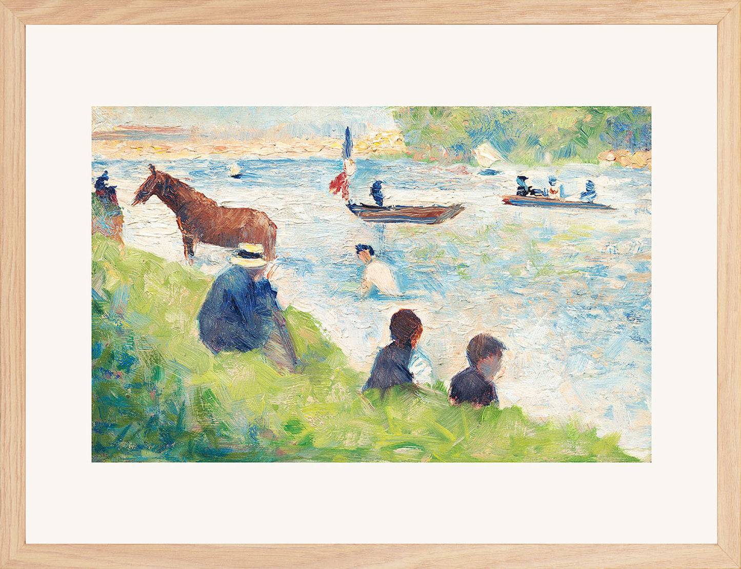At ve Tekneler - Georges Seurat