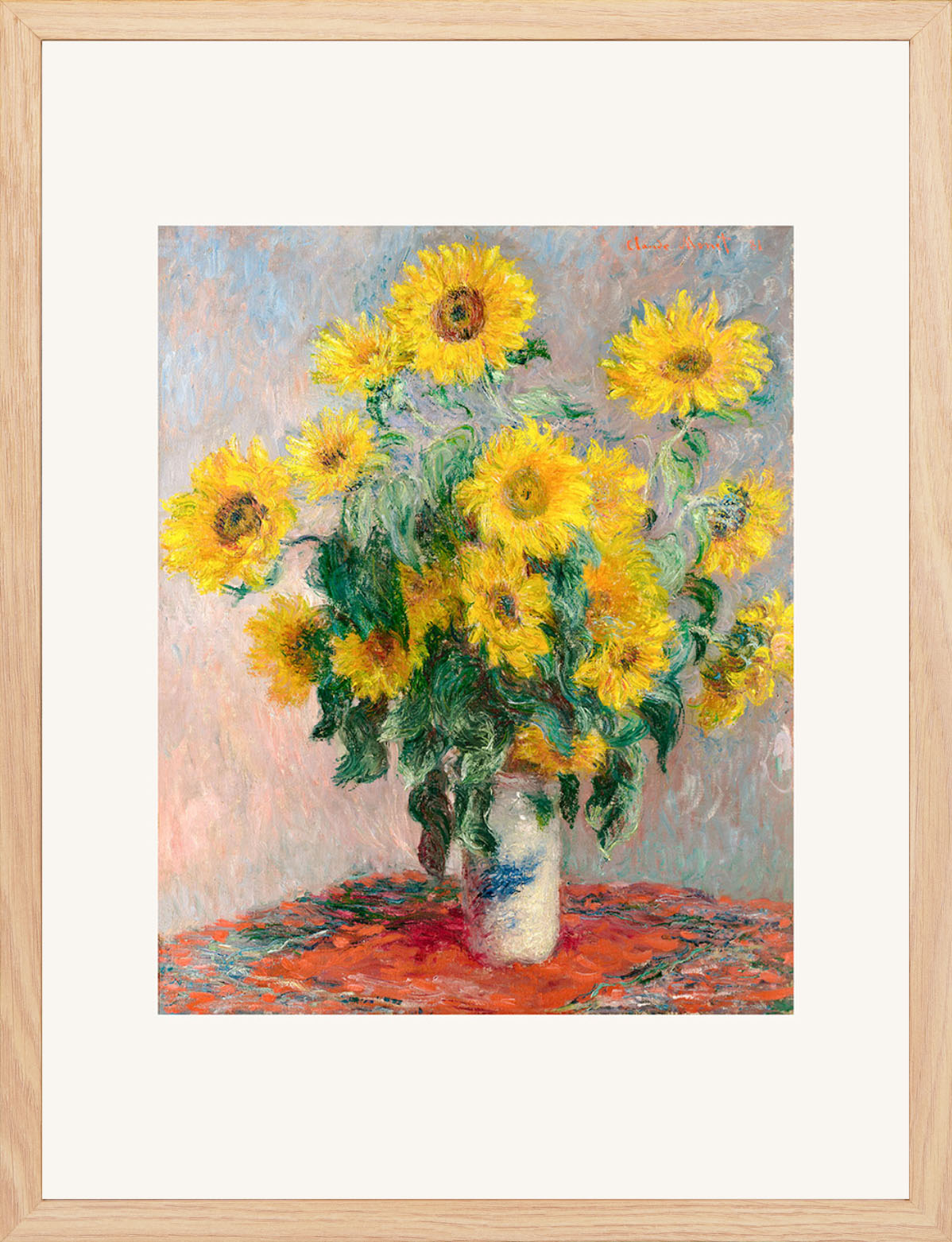 Ayçiçeği Buketi (Metinsiz) - Claude Monet