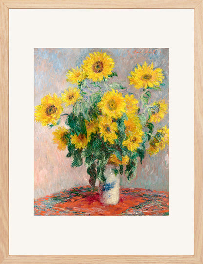 Ayçiçeği Buketi (Metinsiz) - Claude Monet