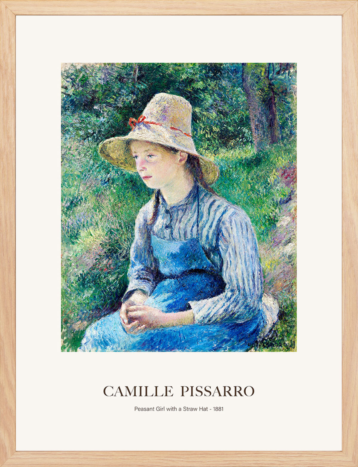 Hasır Şapkalı Köylü Kızı - Camille Pissarro