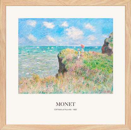 Pourville'de Uçurum Yürüyüşü - Claude Monet